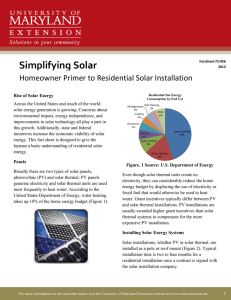 Simplifying Solar Homeowner Primer to Residential Solar Installation