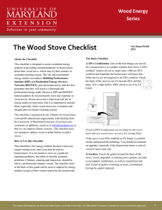 The Wood Stove Checklist For Energy Auditors Wood Energy Series
