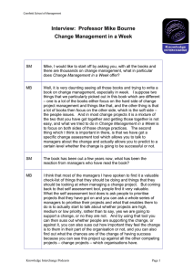 Interview:  Professor Mike Bourne Change Management in a Week