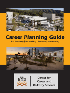 Career Planning Guide Center for Career and Re-Entry Services