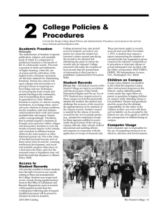 2 College Policies &amp; Procedures