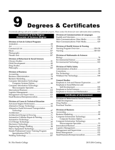 9 Degrees &amp; Certificates
