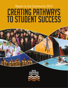 creating pathways to student success Report to the Community 2014