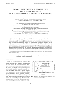 LONG TERM VARIABLE PROPERTIES OF RUNOFF PROCESS IN A MOUNTAINOUS FORESTED CATCHMENT