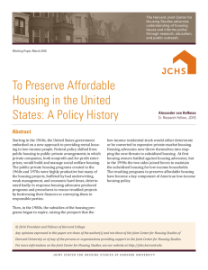 The Harvard Joint Center for Housing Studies advances understanding of housing