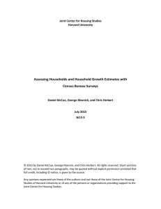 Assessing Households and Household Growth Estimates with Census Bureau Surveys