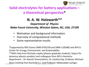 Solid electrolytes for battery applications – a theoretical perspective *