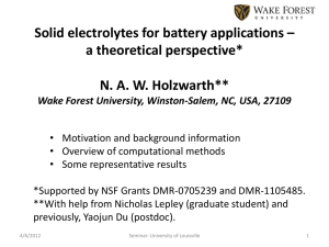 Solid electrolytes for battery applications – a theoretical perspective*