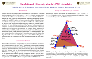 Survey of LiPON Family of Materials Introduction