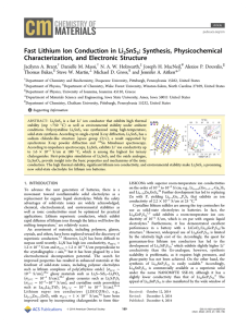 Fast Lithium Ion Conduction in Li SnS : Synthesis, Physicochemical