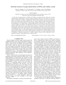 Electronic structure of oxygen-related defects in PbWO and CaMoO crystals *