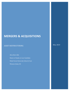 MERGERS&amp;&amp;&amp;ACQUISITIONS! ASSET&#34;RESTRUCTURING&#34; May$2014$