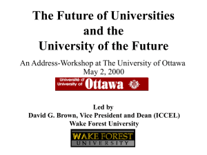 The Future of Universities and the University of the Future