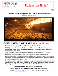       Extension Brief FARM ANIMAL WELFARE -