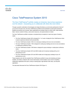 Cisco TelePresence System 3010