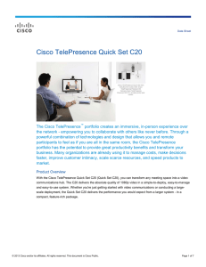 Cisco TelePresence Quick Set C20