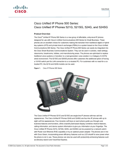 Cisco Unified IP Phone 500 Series: Product Overview