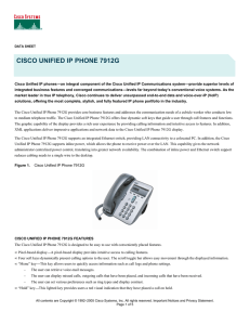 CISCO UNIFIED IP PHONE 7912G