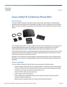 Cisco Unified IP Conference Phone 8831 Product Overview