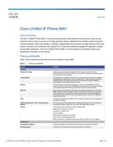 Cisco Unified IP Phone 8961 Product Overview