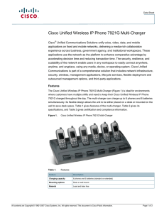 Cisco Unified Wireless IP Phone 7921G Multi-Charger