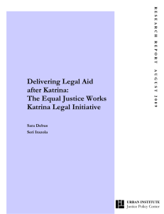 Delivering Legal Aid after Katrina: The Equal Justice Works