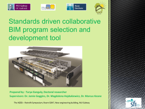 Standards driven collaborative BIM program selection and development tool