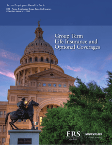 Group Term Life Insurance and Optional Coverages m