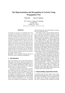 The Representation and Recognition of Activity Using Propagation Nets Yifan Shi