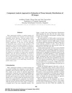 Component Analysis Approach to Estimation of Tissue Intensity Distributions of