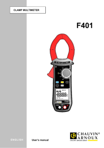 F401 CLAMP MULTIMETER  User’s manual