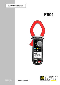 F601 CLAMP MULTIMETER  User’s manual