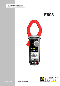 F603 CLAMP MULTIMETER  User’s manual