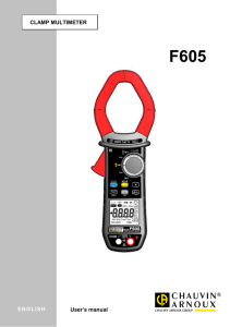 F605 CLAMP MULTIMETER  User’s manual