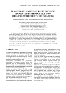 TRANSVERSE LOADING ON FAULT CROSSING SEGMENTED BURIED DUCTILE IRON