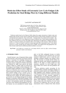 Mesh-size Effect Study of Extremely Low Cycle Fatigue Life