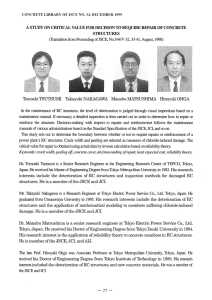 A STUDY ON CRITICAL VALUE FOR DECISION TO REQUIRE REPAIR... STRUCTURES (Translation from Proceeding ofJSCE, No.54-4/V-32, 33-41, August, 1998)