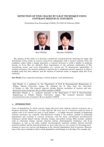 DETECTION OF FINE CRACKS BY X-RAY TECHNIQUE USING
