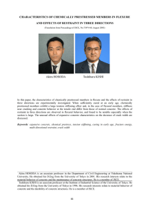 CHARACTERISTICS OF CHEMICALLY PRESTRESSED MEMBERS IN FLEXURE