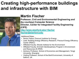 Creating high-performance buildings and infrastructure with BIM Martin Fischer