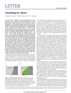 LETTER Jamming by shear