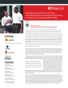 Using Educational Data to Increase Learning, Retention, and Degree Attainment