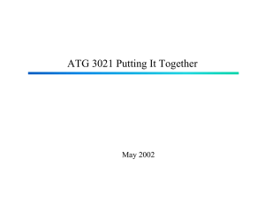 ATG 3021 Putting It Together May 2002