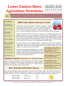 UME Tractor Safety Training for Youth