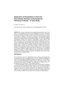 Application of Geostatistics to Soil and Groundwater Samples Contaminated by