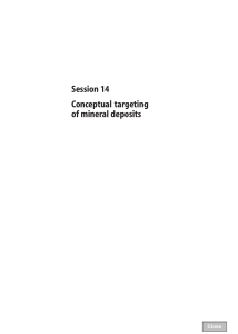 Session 14 Conceptual targeting of mineral deposits Close