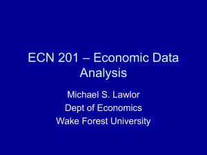 – Economic Data ECN 201 Analysis Michael S. Lawlor