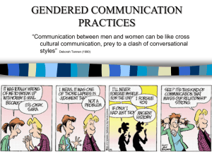 GENDERED COMMUNICATION PRACTICES