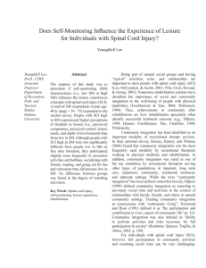 Does Self-Monitoring Infl uence the Experience of Leisure Abstract Youngkhill Lee