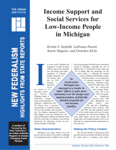 Income Support and Social Services for Low-Income People in Michigan